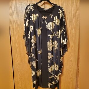 EUC Glamour Nights Black and Gold Dress